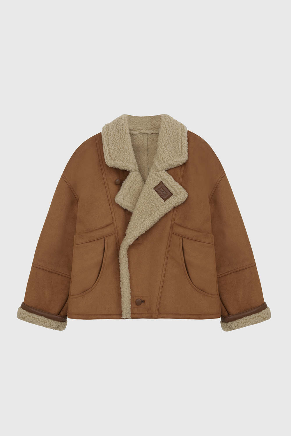 Suede Double Shearling-coat
